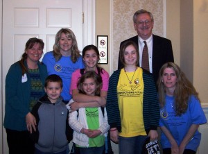 Senator Rosapepe met with the families of E-mom at the introduction of SENATE BILL 1032 "Funding Formula to Expand K-12 Online Education" on March 25th, 2009 at the MD state house.