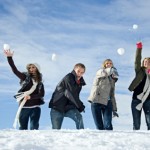 Snowball Fight At Park Place