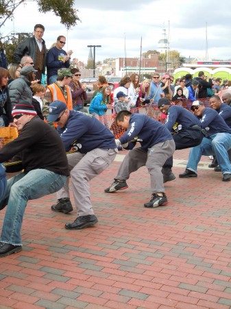 An Annapolis Team prepares to lose in the 13th Annual Tug Of War