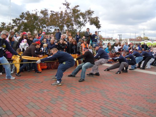 An Annapolis team prepares to lose in the 13th Annual Tug Of War