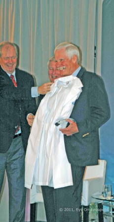Turner is presented with Lab Coat