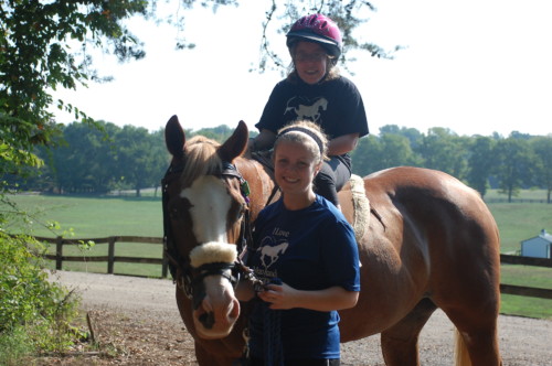MTR Instructor Megan Tritsch and MTR Participant Katie Parry (on horse)
