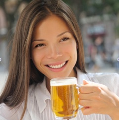 Girl drinking beerjpeg