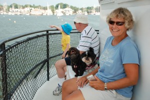 Four legged guests and their human companions enjoying Watermark’s Dog Days of Summer Cruise to benefit the Anne Arundel County SPCA.