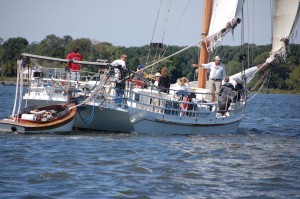 The skipjack H.M. Krentz will be offering three sailing cruises at the Chesapeake Bay Maritime Museum (CBMM) in St. Michaels, MD on Saturday, October 5 during the 31st annual Mid-Atlantic Small Craft Festival. Boarding is limited, with tickets available at CBMM’s Welcome Center the day of the event. 