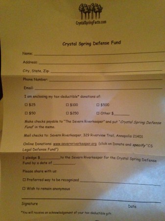 The IRS and the Crystal Spring Legal Defense Fund