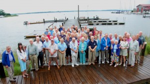 Several of the Chesapeake Bay Maritime Museum’s (CBMM) volunteers recently gathered at a June 12 reception honoring their service. Last year, more than 200 volunteers collectively contributed more than 29,000 hours of service to the non-profit, helping with all aspects of CBMM’s operations. Volunteers reaching milestones in hours of service were also recognized at the reception, which took place along Fogg’s Cove and the Van Lennep Auditorium in St. Michaels, MD. 