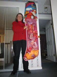 Giant Stocking Winner JoAnne Zoller Wagner