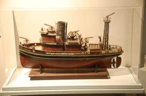 The model tug Torrent, shown here, is featured in CBMM’s Push and Pull: Life on Chesapeake Tugboats exhibition, which closes on January 5. The exhibition opened on the first floor of the museum’s Steamboat Building in 2012 and explores the world of Chesapeake tugboats and the men and women who work on them. The Steamboat Building’s Navigating Freedom: The War of 1812 on the Chesapeake exhibition will also strike on January 5, so that CBMM can prepare for a major exhibition showcasing many of the most significant artifacts in the museum’s 50-years of collecting. A Broad Reach: 50 Years of Collecting is set to open during a private reception on Friday, May 22, 2015—in honor of the date the museum began in 1965. It opens to the public on Saturday, May 23, when CBMM will host a festival commemorating its 50th anniversary.