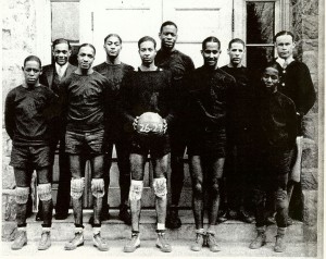 (Photo left: Morgan State Basketball team, 1927, courtesy of Dr. Edwin Johnson)