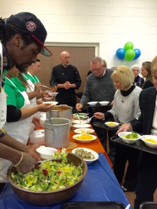 SOUPer Bowl serving line