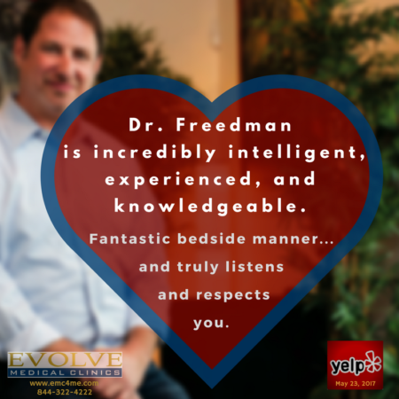 Dr. Michael Freedman is the founder and one of the physicians of Evolve Medical Clinics. Evolve provides the highest rated Primary Care and Urgent Care serving Annapolis, Edgewater, Davidsonville, Crownsville, Severna Park, Arnold, Gambrills, Crofton, Waugh Chapel, Stevensville, Pasadena and Glen Burnie.