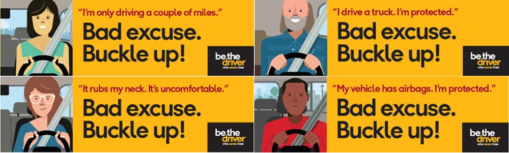 Seat Belts Save Lives - Buckle Up - Zero Deaths MD